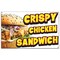 Signmission Crispy Chicken Sandwich Banner Concession Stand Food Truck Single Sided B-Crispy Chicken Sandwich19 - alternate 1